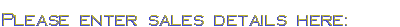 Form Sales Message